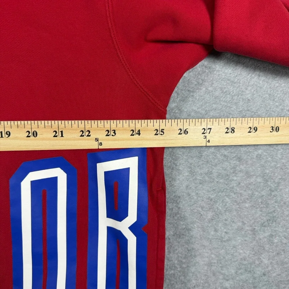 Jordan Jumpman Hoodie 2XL Red JOR DAN Spellout Pullover Basketball Sweatshirt